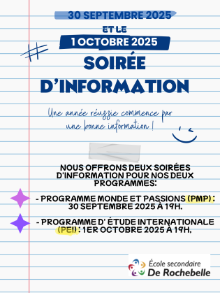 Affiche réunion information école simple moderne bleu